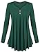Miagooo A Line Tunic Top, Women's Fashion 2017 Long Sleeve Loose Fit Comfy Flattering Tunic(Green,Large)