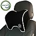 ICOMFYWAY Car Neck Support Pillow for Neck Pain Relief When Driving,Headrest Pillow for Car Seat with Soft Memory Foam - Black