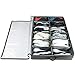 ACMETOP Extra-Large Under Bed Shoe Storage Organizer, Sturdy Built-in Structure & Durable Linen, Underbed Storage Solution Fits Men's Size 13 Sneaker and Women's 6'' High-Heels (Olive Green)