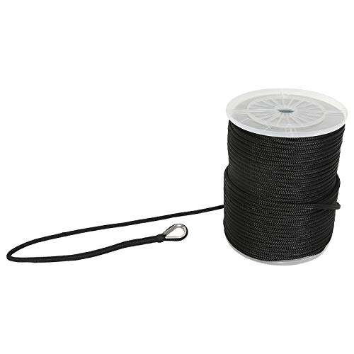 image for NovelBee 3/8 Inch X 300 Feet Double Braid Nylon Anchor Line with Stain
