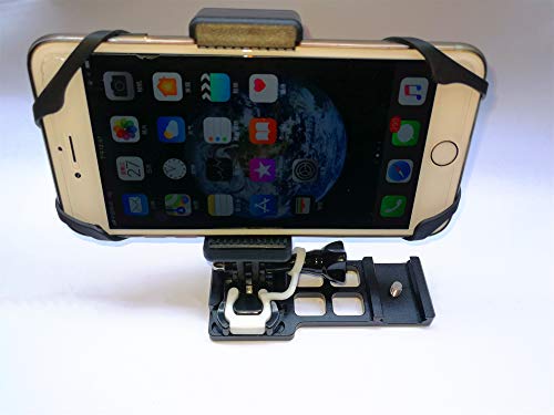 Cantilever Picatinny Gun Rail Mount | Weaver Side Mount + Smartphone Mount for Video Recording. Spring Loaded Smartphone Holder for Gopro Action Camera and All Cell Phones