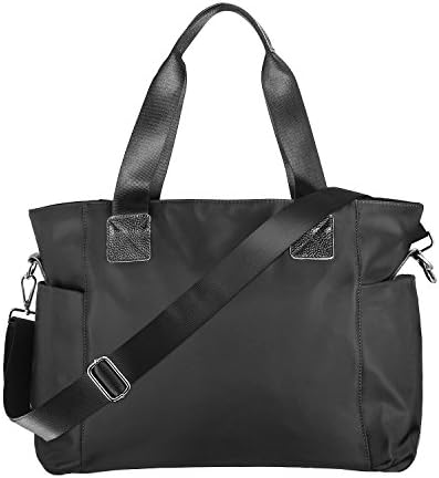 Missalis Unisex Large Travel Weekender Bag Duffle Bag Gym Totes Overnight Luggage Bag(black)