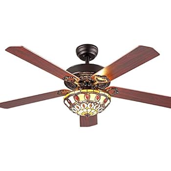 Warehouse Of Tiffany Cfl 8280bl Ceiling Fan 52 Amazon Com