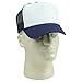 Blank Hat 5 Panel Summer Mesh Youth Cap in Navy Blue and White