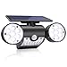 Solar Lights Outdoor, KeShi LED Motion Sensor Solar Security Lights with Dual Head Spotlights 360° Adjustable Outdoor Solar Lights for Front Door Yard Garden Garage