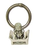 Pit Posse Single S Track Stud Ring Tie Down-Silver