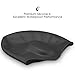 OTOO Adult Long Hair Swim Cap,Waterproof,Durable Silicone Swimming Caps for Curly Hair Unisex Children Woman and Men (Black1)