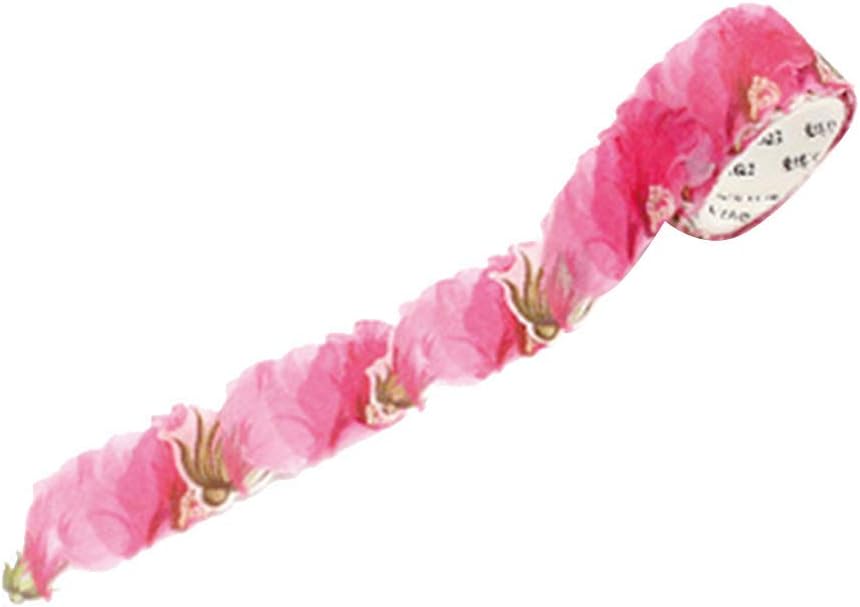 Petal Series Decorative Paper Tape Washi Craft Peony flower Sticker 3.5cm*2cm G2 Masking Tape Scrapbooking Gift-Wrapping DIY Ultra Sticky Non-Toxic Glitter Patterns For Parcels Boxes High Quality