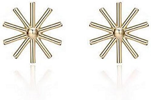 Jielin 1 Pair/2 Pics Rose Gold 925 Silver Zircon Stud Earrings for Women Girl 3 Colors
