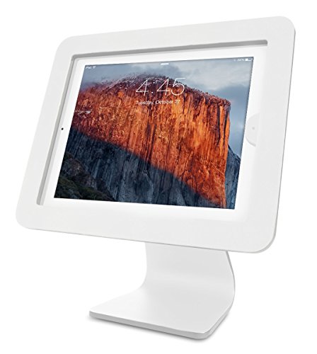 Maclocks AIO-W All-in-One 360 Rotating iPad Security Enclosure Kiosk Stand (White)