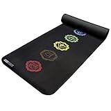 Fit Spirit Extra Thick Yoga Mat 7 Chakra Black ½