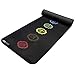 Fit Spirit Extra Thick Yoga Mat 7 Chakra Black ½” Inch