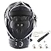Leather Bondage Gimp Mask Hood, Black Full Face Blindfold Breathable Restraint Head Hood, Sex Toys, for Unisex Adults Couples, BDSM/LGBT Cosplay Restraint Training Toy Mask