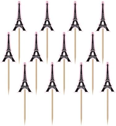 Bridal Shower 'A Day in Paris' Cupcake Toppers / Picks (36ct)