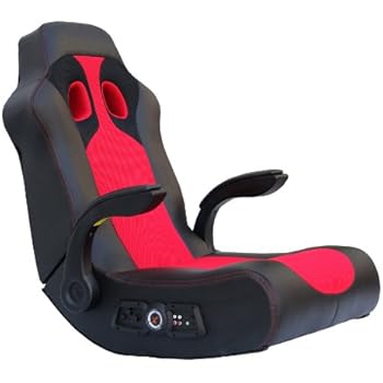 Ace Bayou X Rocker Vibe 2.1 Wireless Bluetooth Highback Rocking Video Gaming Floor Chair, Vibration, Foldable, Breathable Mesh, 2 Speakers, 4