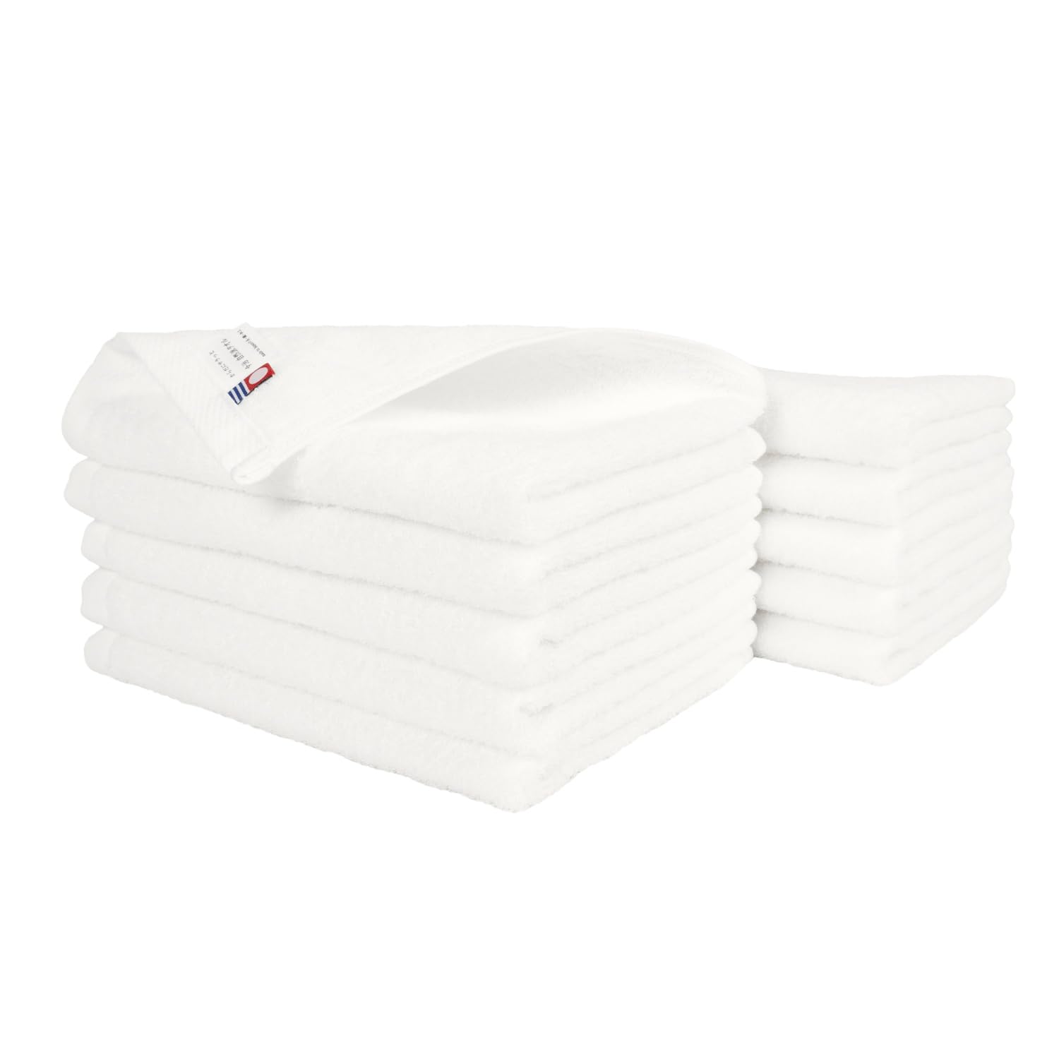 オルタ(oruTa) 今治タオル フェイスタオル 10枚セット 薄手 速乾 かさばらない 200匁 日本製 自然派 スポーツ 手洗い お風呂 綿100 ホワイト商品画像