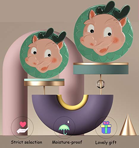 Baby Teeth Keepsake Fairy Storage Box Deciduous First Teeth Hair Holder for Girls Boys Kids Children Birthday Present(Green Dragon)