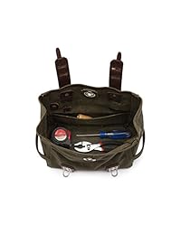Saddleback Piel lona Bolsa de herramientas   24 Oz Waxed Canvas plegable Organizador Bolsa con 100 Año de Garantía.