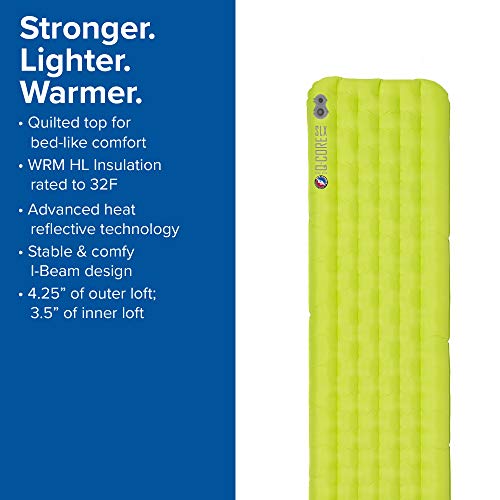Big Agnes Q Core SLX Ultralight Sleeping Pad, Wide Long (25x78)