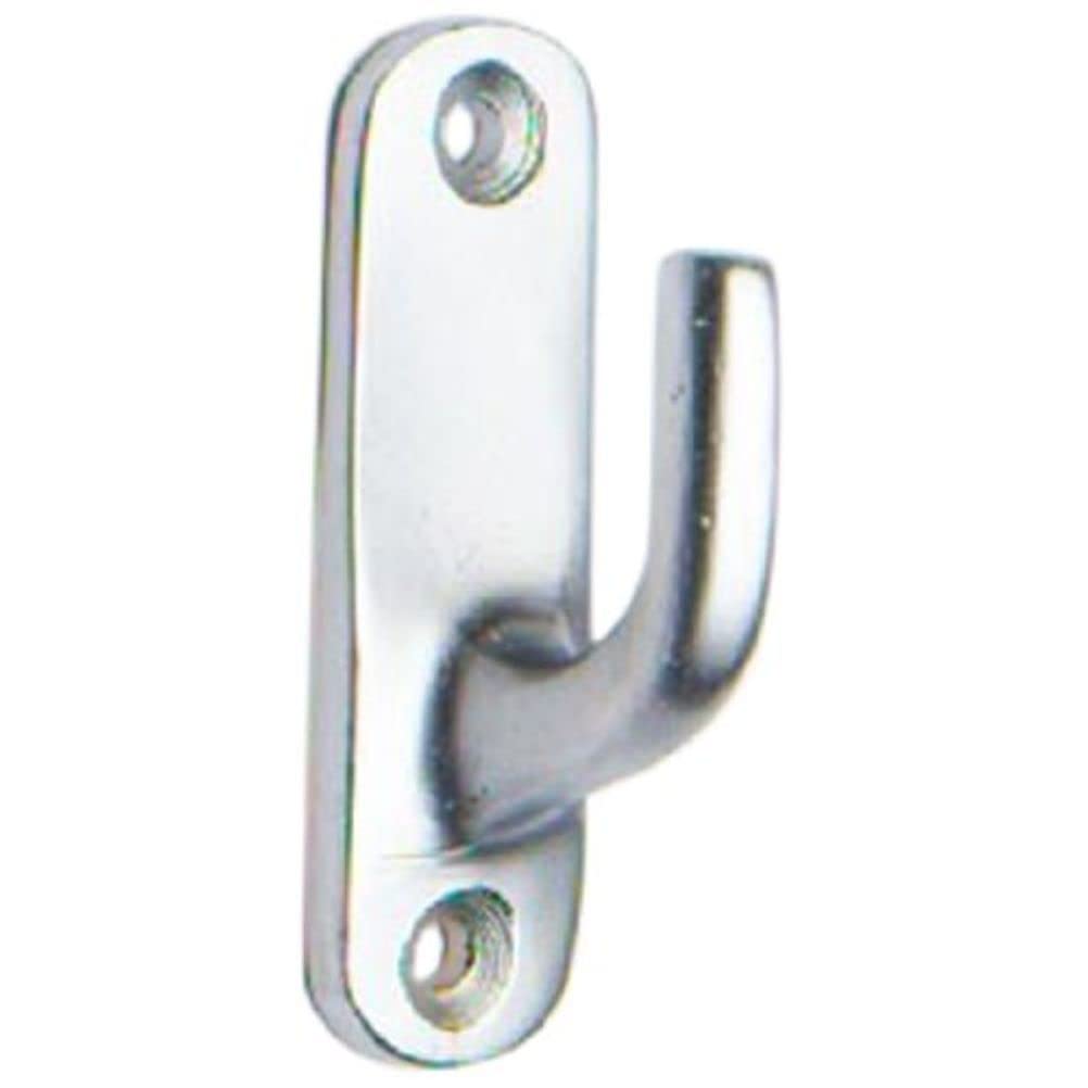 Merriway® BH01638 (2 Pcs) Curtain Drapery Hold Back Tie Back Hooks, 45mm (1.3/4 inch) Satin Chrome Plated - Pack of 2 Pieces