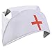 Nurse Hat - Nurse Cap with Red Cross - Nurse Costume Accessories by Funny Party Hats