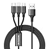 AVIWIS Multi Câble de Chargeur, 1.2M Nylon 3 en 1 Multiple Câble de Chargement avec Micro USB Type C Phone Connecteur…