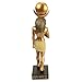 Design Toscano Horus Falcon God of The Egyptian Realm Figurine Statue, 8 Inch, Black and Gold