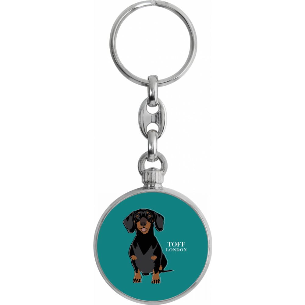 Toff London Black Dachshund Dog Keyring