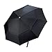 Balios Travel Folding Umbrella with Real Wood Handle Auto Open Close Vented Windproof Canopy - Designed in UK