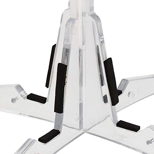 image for gazechimp Clear Flute Clareint Stand 4 Peg Acrylic Stand For Wind Wood