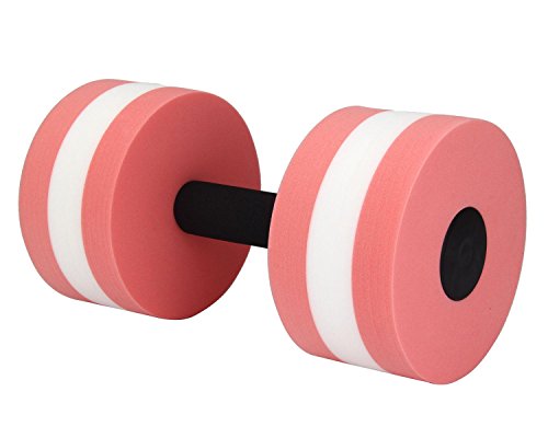 niceEshop(TM) Foam Dumbbells Water Aerobic Exercise Hand Bars Pool Resistance Exercises Equipment,Set of 2,Pink