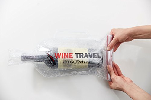 8 Pack Wine Travel Bottle Protector with Handle - Reusable Travel Wine Bags - Luggage Caddy - Wine Carrier Tote - for Safe Transportation - Leak Proof and Waterproof - Triple Level Protection - Thumbnail 4
