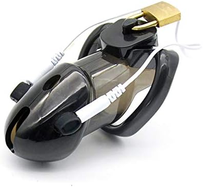 3 Size Plastic Male Cage with El ec tric Shock Function（Black）