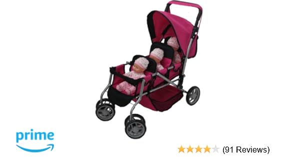 dolls triplet pram
