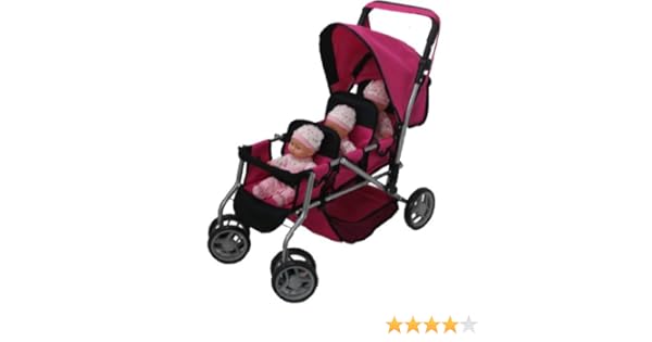dolls triplet pram