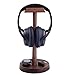 Artinova Wooden Headset Holder Headphone Stand Hanger with a Cable Holder Walnut Color ARTA-0053