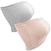 HOVEOX Women's Plus Size Padded Bandeau Strapless Bras Stretch Seamless Tube Top Bra (Large,White+Nude)