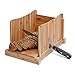 Homemade Bread Loaf Slicer - Bamboo Wood Cutter Box with Knife Slicing Guide & Cutting Board - Adjustable Slice Size Thin Thick 1/3
