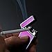 Tinksky Electric Rechargeable Lighter Dual Arc Flameless USB Cigarette Windproof Lighter Valentine's Day gift for Men (Colorful)