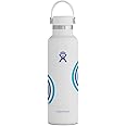 Hydro Flask - Water Bottle 621 ml (21 oz) - Refill for Good Edition - Stainless Steel & Vacuum Insulated - Standard Mouth with Leak Proof Flex Cap - Whitecap