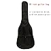 YMC 38 Inch Nylon Acoustic Guitar Gig Bag Case Backpack with Zippered Pocket Design, Black