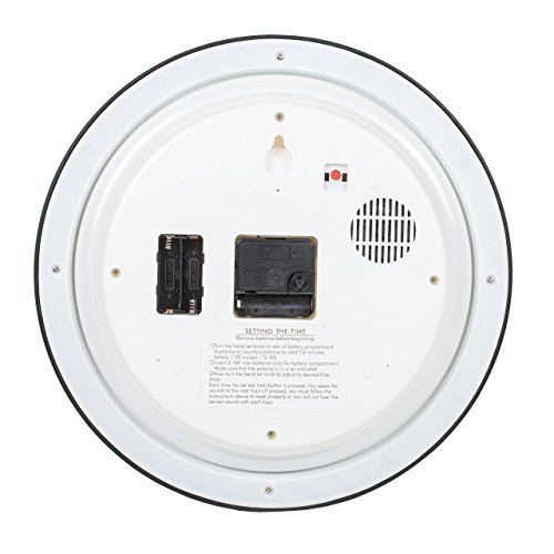 Mark Feldstein and Associates Original Singing Bird Wall Clock, 13 Inch