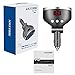 AOGUERBE Car Cigarette Lighter Adapter 3 Sockets Car Splitter 3.4A Dual USB Car Charger DC Outlet for GPS, Dashcam, Vehicle Navigating, Android Samsung iPhone Tablets - Digital Voltage LED Display