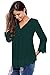 Happy Sailed Women Flare Sleeve Lace Splice Loose Trim Casual Blouse T-shirt Tops, Large Blue Green