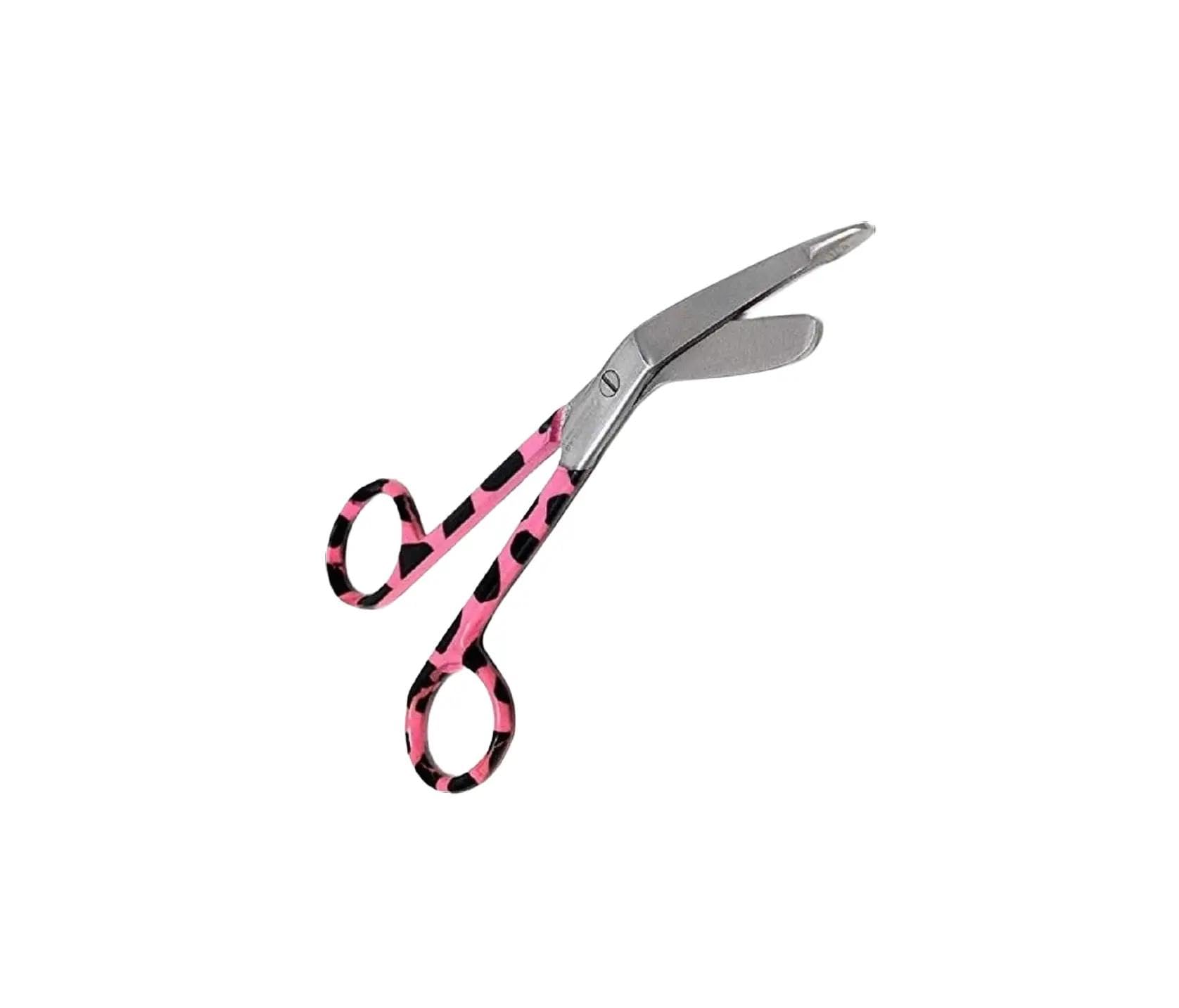 Lister Bandage Scissors 5.5'' Color Coated Nursing Student First Aid Utility Scissors (Pink)