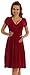 Happy Mama. Women's Maternity Jersey Flare Baby Shower Dress Short Sleeves. 108p (Crimson, US 8, L)