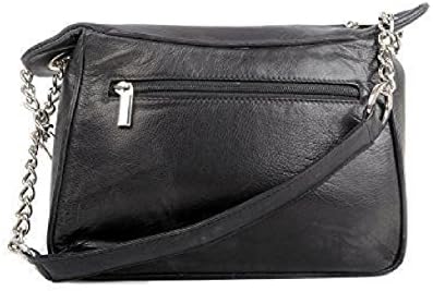Black Leather Women Shoulder Bag