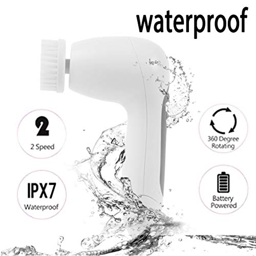 【2019 Upgraded】Gackoko Facial Cleansing Brush-Waterproof Face Spin Brush Set with 6 Brush Heads,Gentle Exfoliating,Deep Cleansing face Microdermabrasion,Stimulates Face Blood Circulation