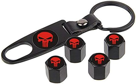 choolo Red Skull Tire Air Valve Caps Stem Cover Universal Fits All Cars Trucks SUV Bike & Bicycle Motorcycle & Car Tire Valve Stem Caps
