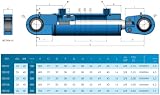 Flowfit Hydraulic Double Acting Cylinder 40mm Bore 25mm Rod 400mm Stroke Pin view 2